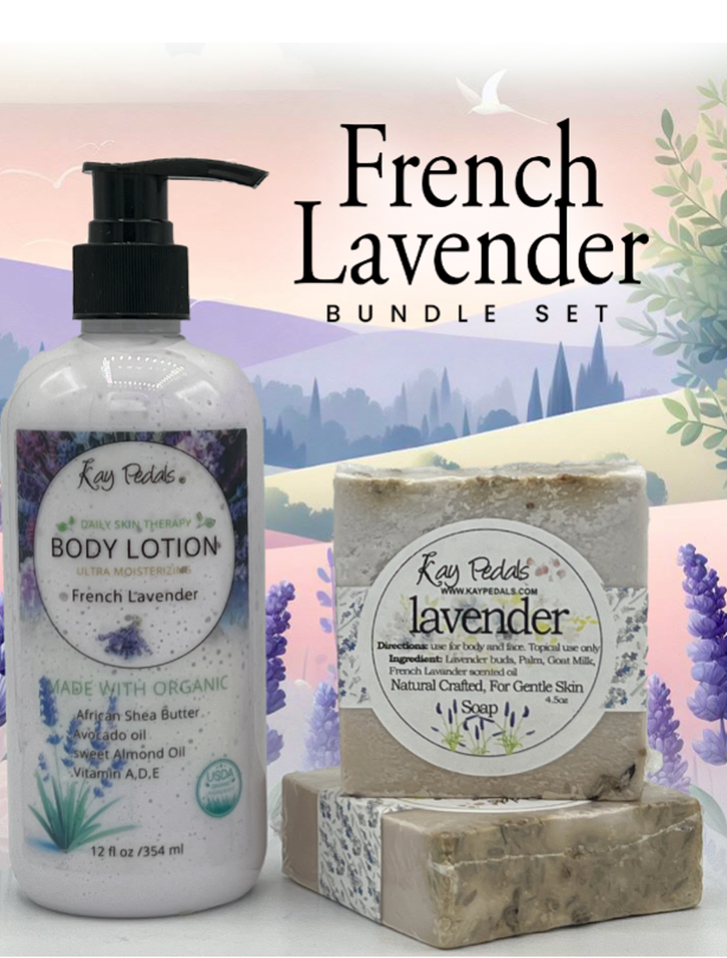 French Lavender Bundle Skin Care Gift Set-0