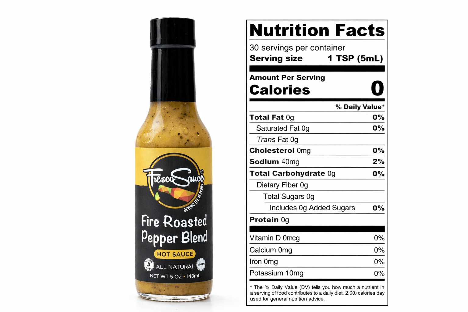 Fresco Sauce Citrus Duet hot sauce pack featuring two bottles of fire roasted and garlic flavors — view 4