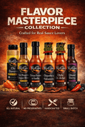 Fresco King hot sauce six pack bundle featuring habanero and chile de arbol glass bottles