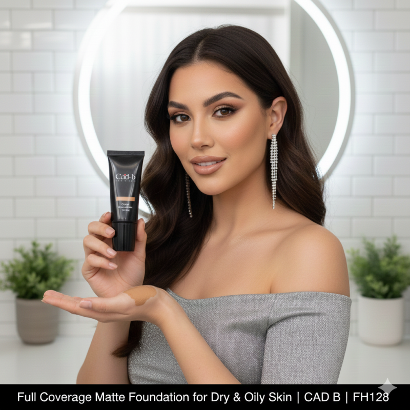 Full coverage matte foundation bottle in Cafe shade for flawless even skin tone and shine control — view 2