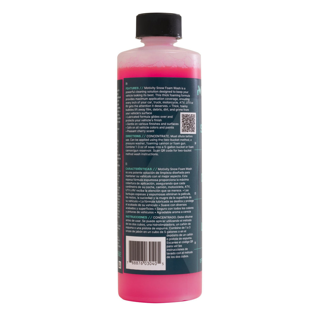 Motivity cherry scented pink snow foam car wash soap in a 16 ounce bottle — view 2