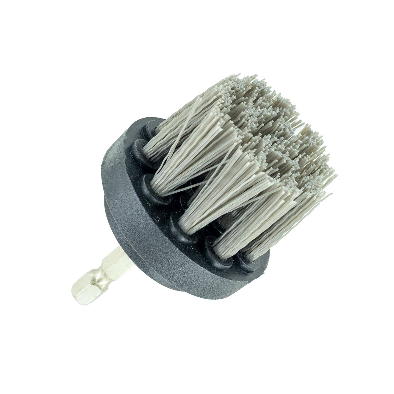 21-piece car detailing kit featuring gray drill brushes, wash mitt, microfiber towel, and storage bag — view 5