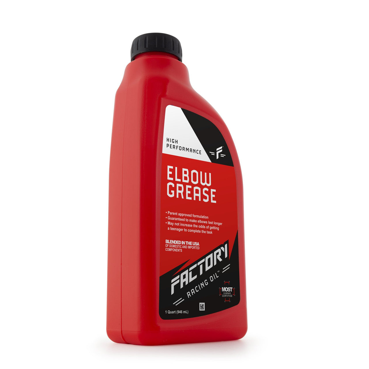 Maximum strength elbow grease novelty gag gift empty one quart automotive bottle for dad jokes — view 3