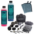Dual foaming car wash kit with ceramic snow foam bottles and 21-piece detailing tool set