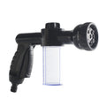 Motivity high pressure spray nozzle with soap dispenser foam cannon and thumb control handle