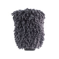 Large gray chenille microfiber car wash mitt for scratch-free auto detailing and cleaning