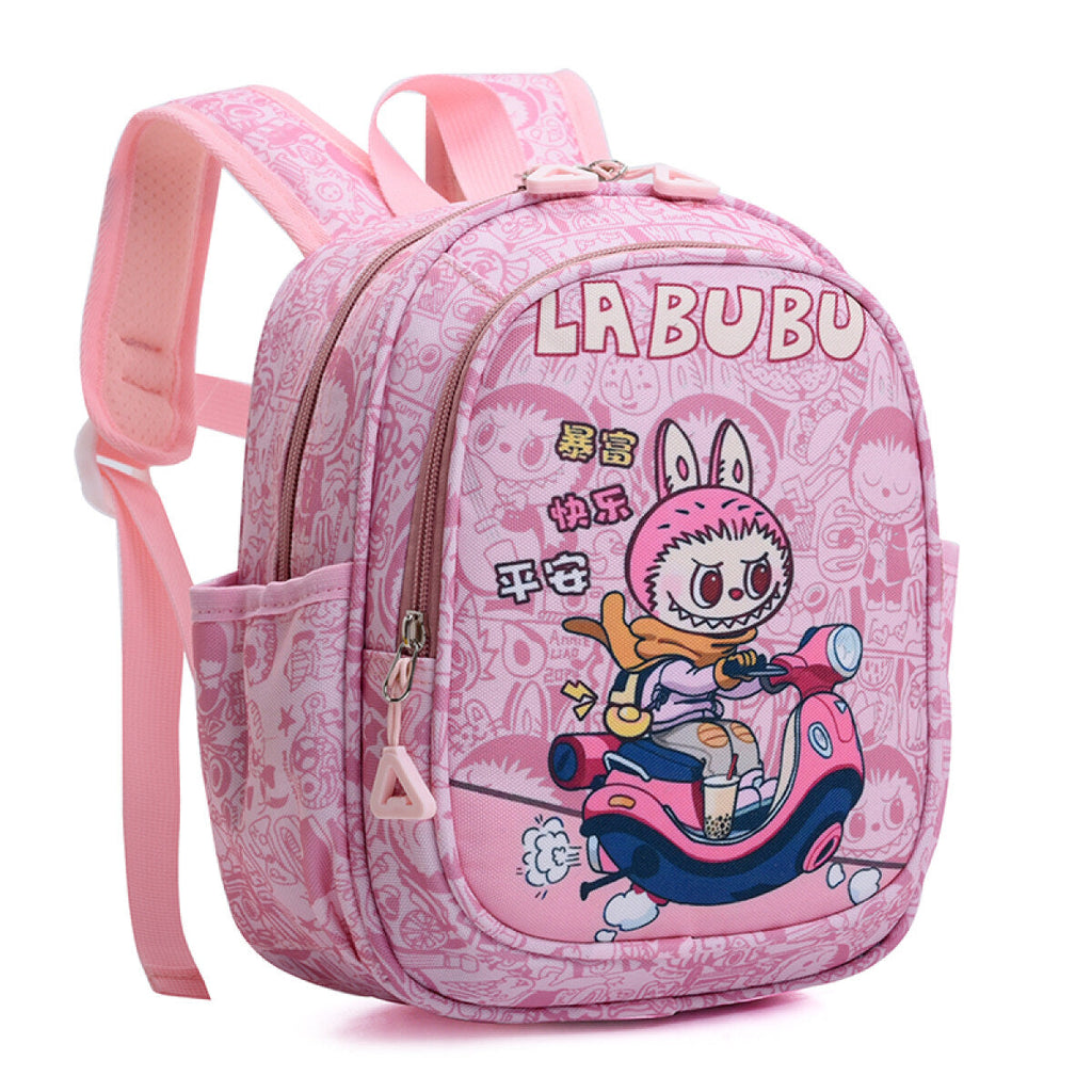 Fun Vacation Time Kids Backpack in colorful water-resistant Oxford cloth with side pockets and adjustable straps — view 2