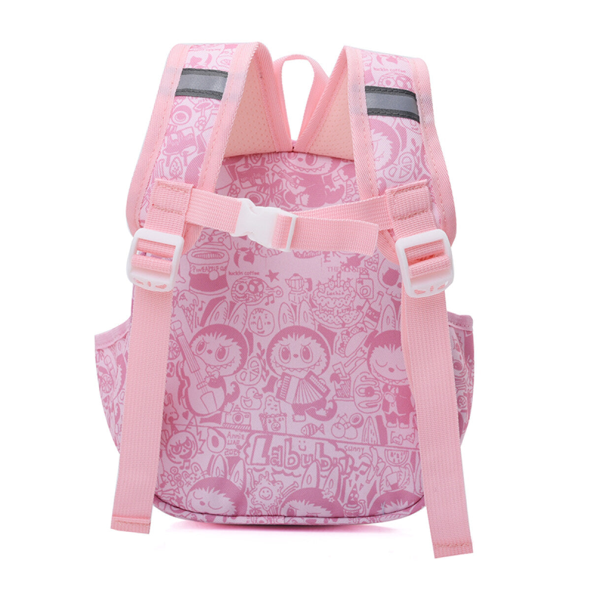 Fun Vacation Time Kids Backpack in colorful water-resistant Oxford cloth with side pockets and adjustable straps — view 4