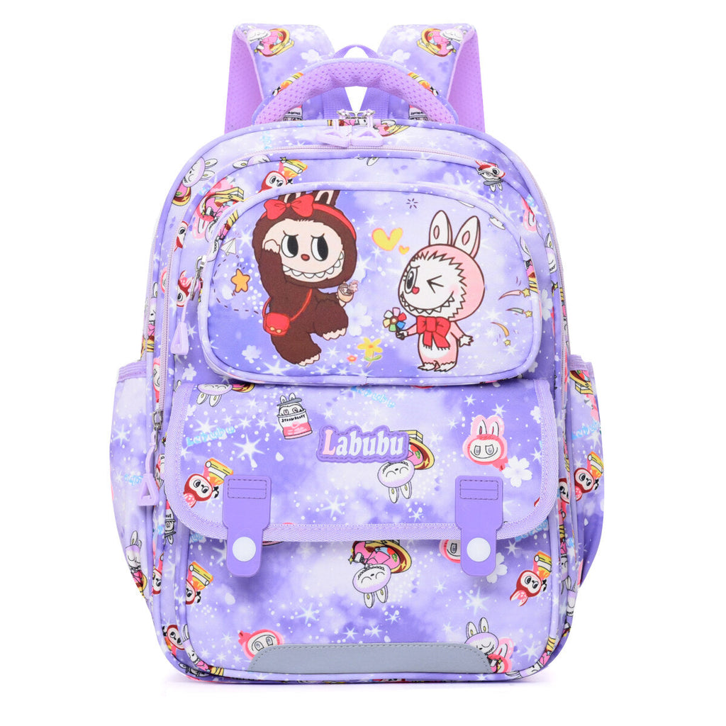 Fun with Friends Labubu kids backpack in water repellent Oxford fabric with side pockets and straps