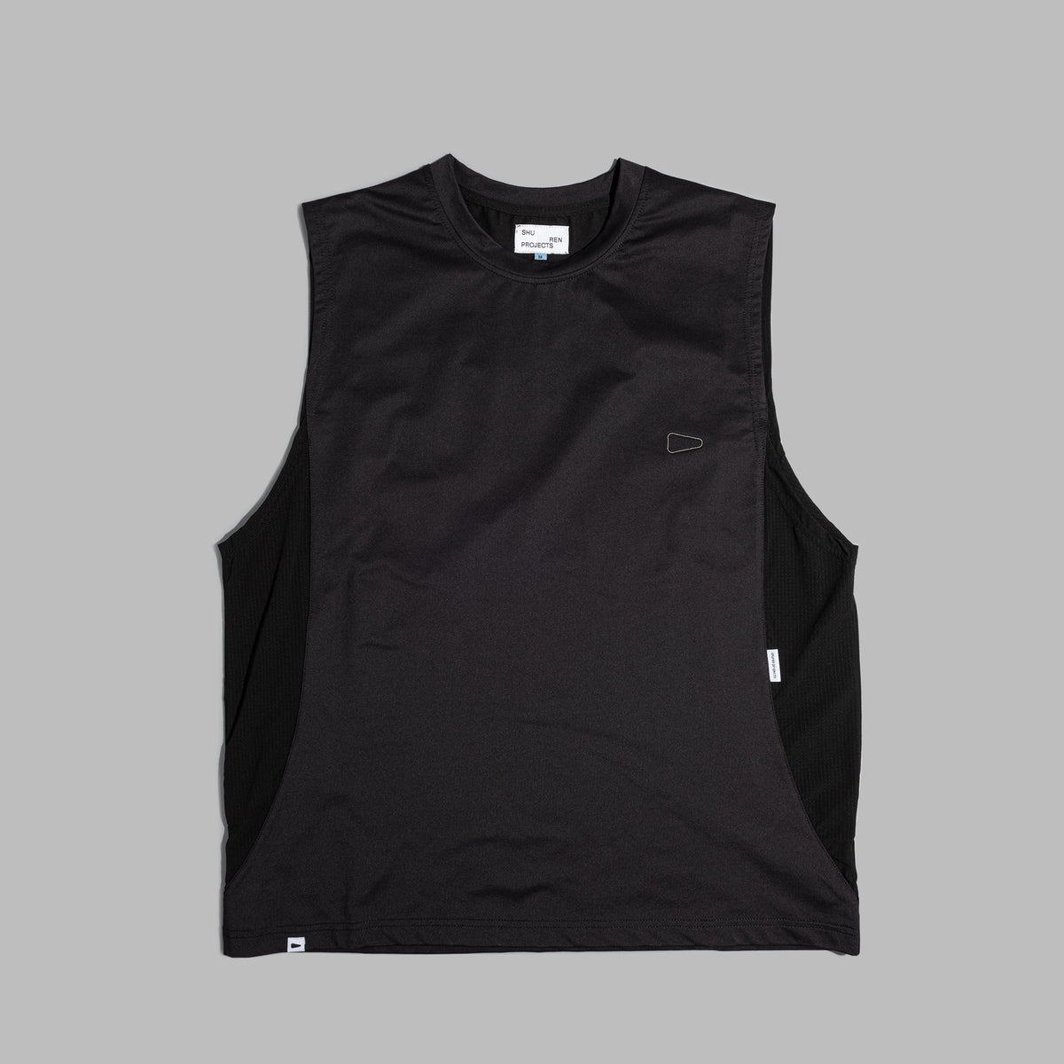 Sleeveless 2-Tone / Cotton - Black-0