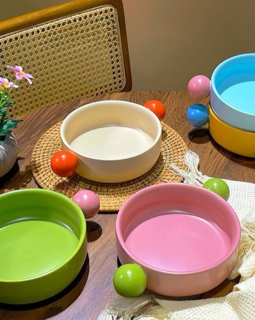Gelato pasta bowl in premium glazed ceramic, cute whimsical dinnerware for aesthetic table settings — view 4