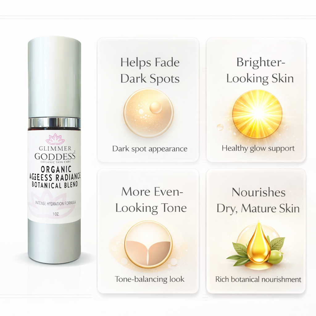 Organic skin brightening serum and dark spot treatment in a protective airless pump bottle — view 5