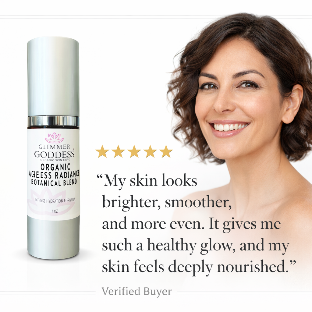 Organic skin brightening serum and dark spot treatment in a protective airless pump bottle — view 3
