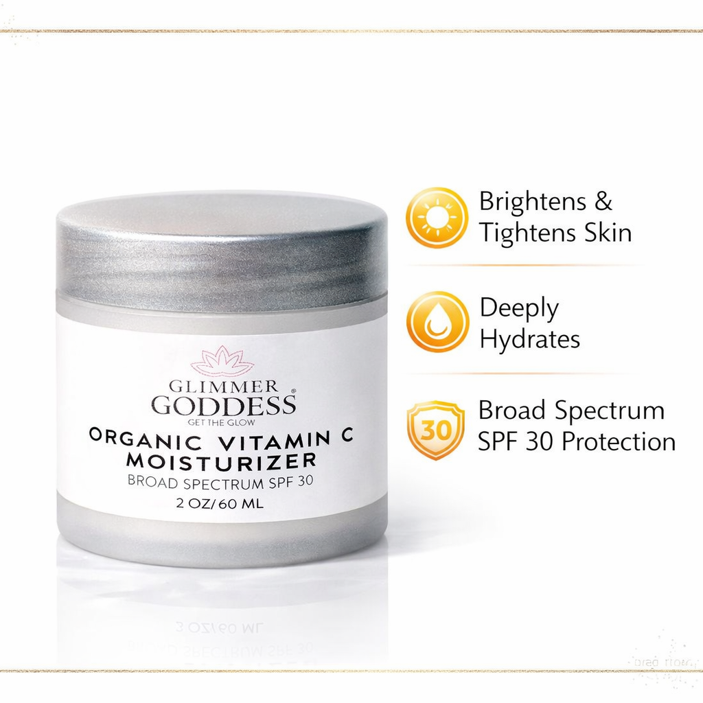 Jar of organic vitamin C daily moisturizer SPF 30 with sea buckthorn and pomegranate oils — view 4