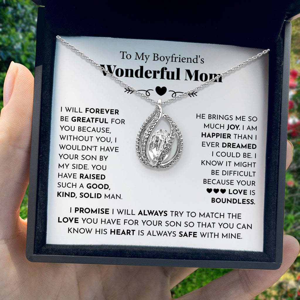 To My Boyfriend's Wonderful Mom - Your Love is Boundless - Orbital Birdcage Necklace-1