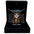 TRYNDI™ To My Beautiful Daughter Floating Heart Necklace With Authentic Swarovski Crystals-0