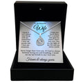 TRYNDI™ To My Beautiful Wife Love Knot Necklace With Authentic Swarovski Crystals-0