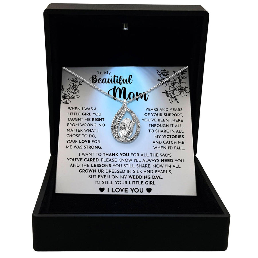 To My Beautiful Mom - When I Was a Little Girl You Taught Me Right From Wrong - Orbital Birdcage Necklace