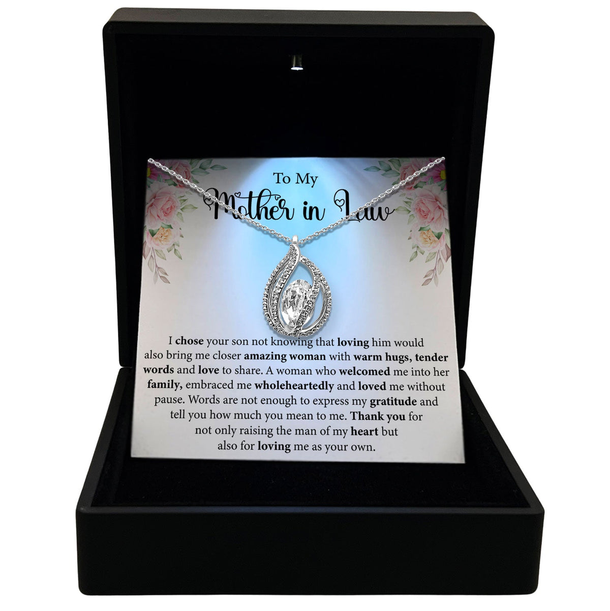 TRYNDI™ To My Mother-in-law Birdcage Necklace With Authentic Swarovski Crystals-0