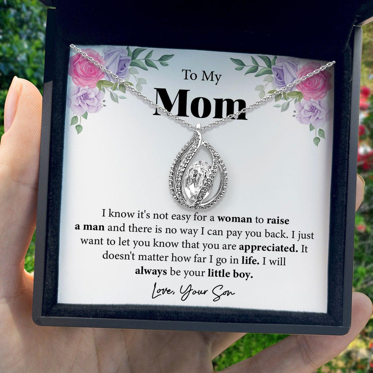 To My Mom - I Just Want To Let You Know That You Are Appreciated - Orbital Birdcage Necklace-3