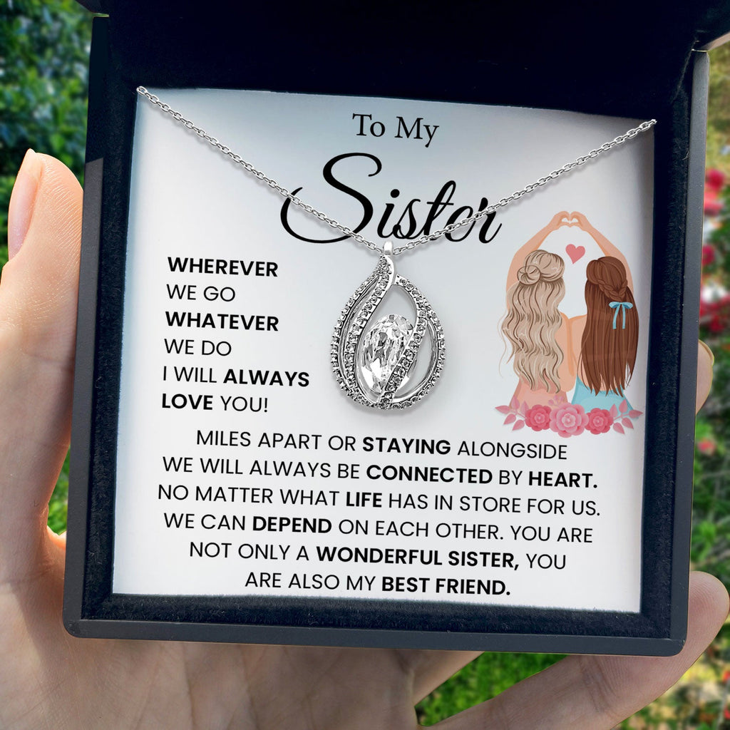 To My Sister - You Are Also My Best Friend - Orbital Birdcage Necklace-1