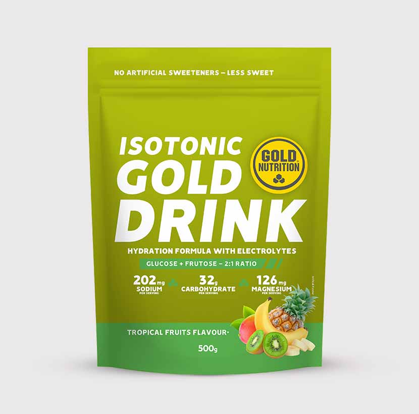 GoldNutrition Gold Drink 500g sports drink mix powder tub for endurance running and cycling hydration — view 4