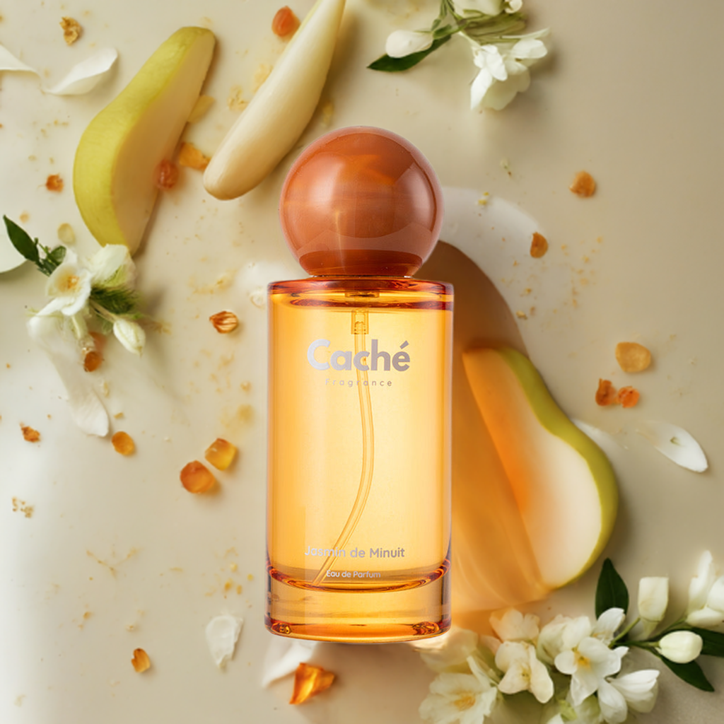 Caché Jasmin de Minuit 50ml glass perfume bottle with elegant minimalist design — view 4