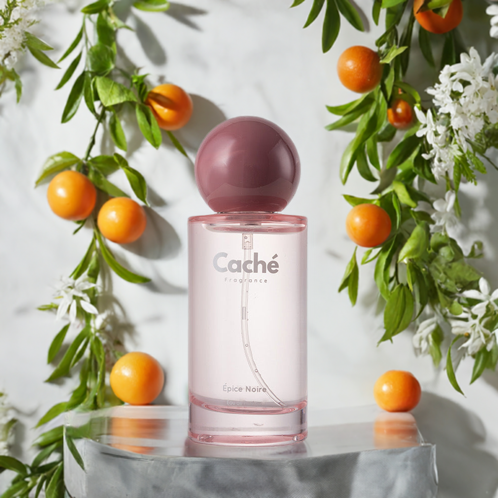 Caché Épice Noire 50ml Eau de Parfum glass perfume bottle showcasing sweet and sensual fragrance