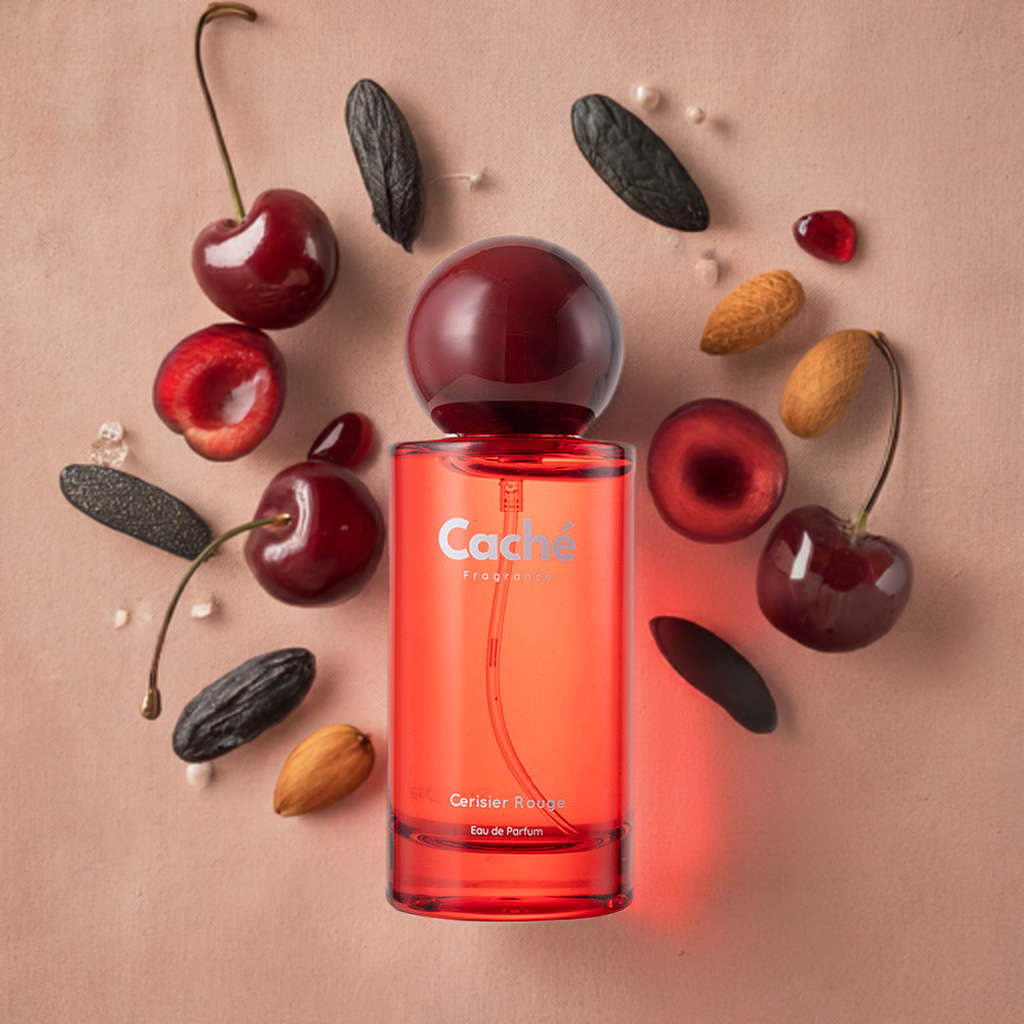 Cerisier Rouge 50ml eau de parfum glass bottle with black cherry and sensual floral fragrance
