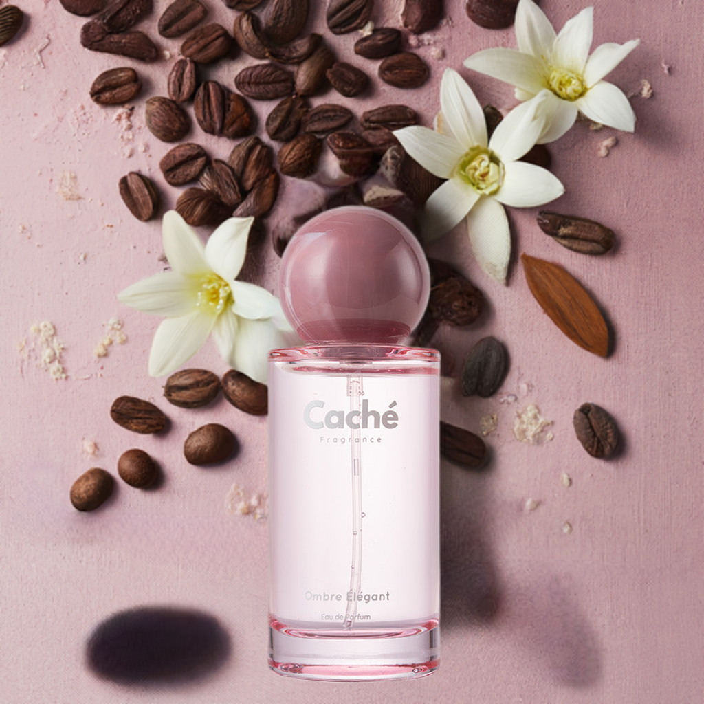 Caché Ombre Élégant 50ml Eau de Parfum women's fragrance bottle with floral and coffee notes — view 5