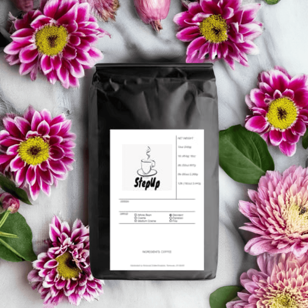 Bag of blonde espresso whole bean coffee featuring a light roast profile for home baristas — view 4