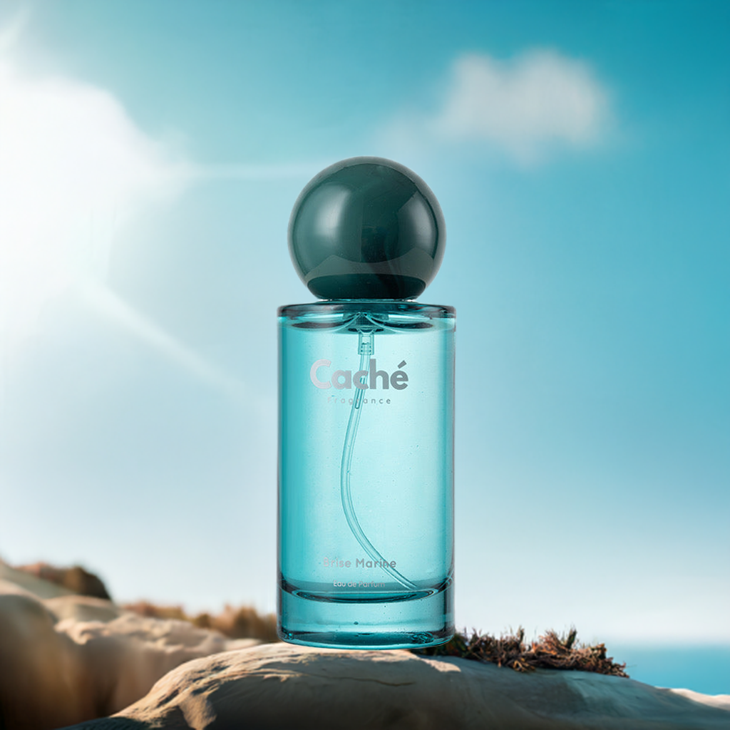 Caché Brise Marine 50ml fresh coastal unisex fragrance glass bottle on a clean background — view 4