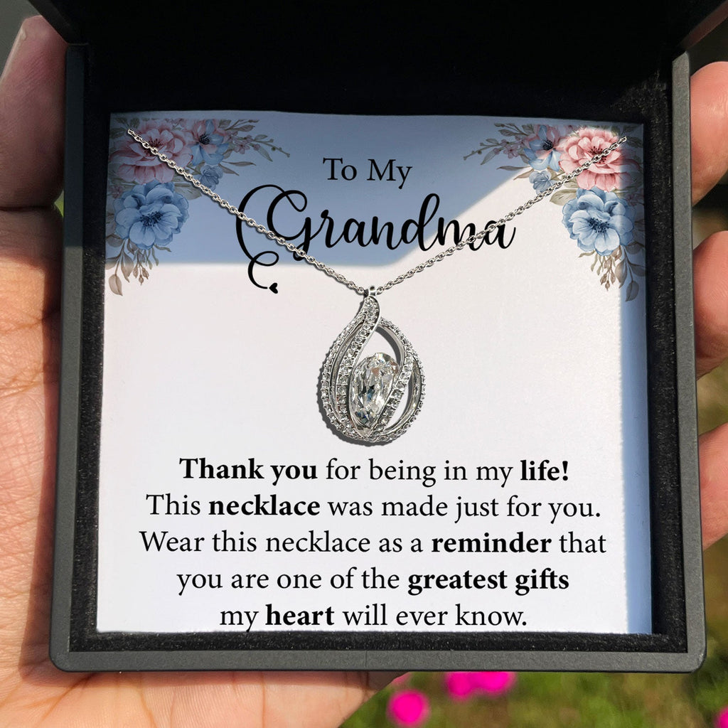 TRYNDI™ To My Grandma Birdcage Necklace With Authentic Swarovski Crystals-1