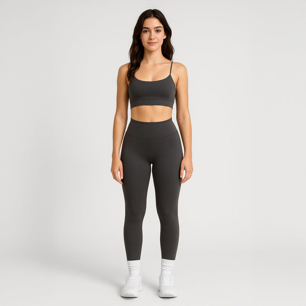 Women's high-rise athletic leggings in buttery-soft fabric with a hidden waistband pocket — view 5