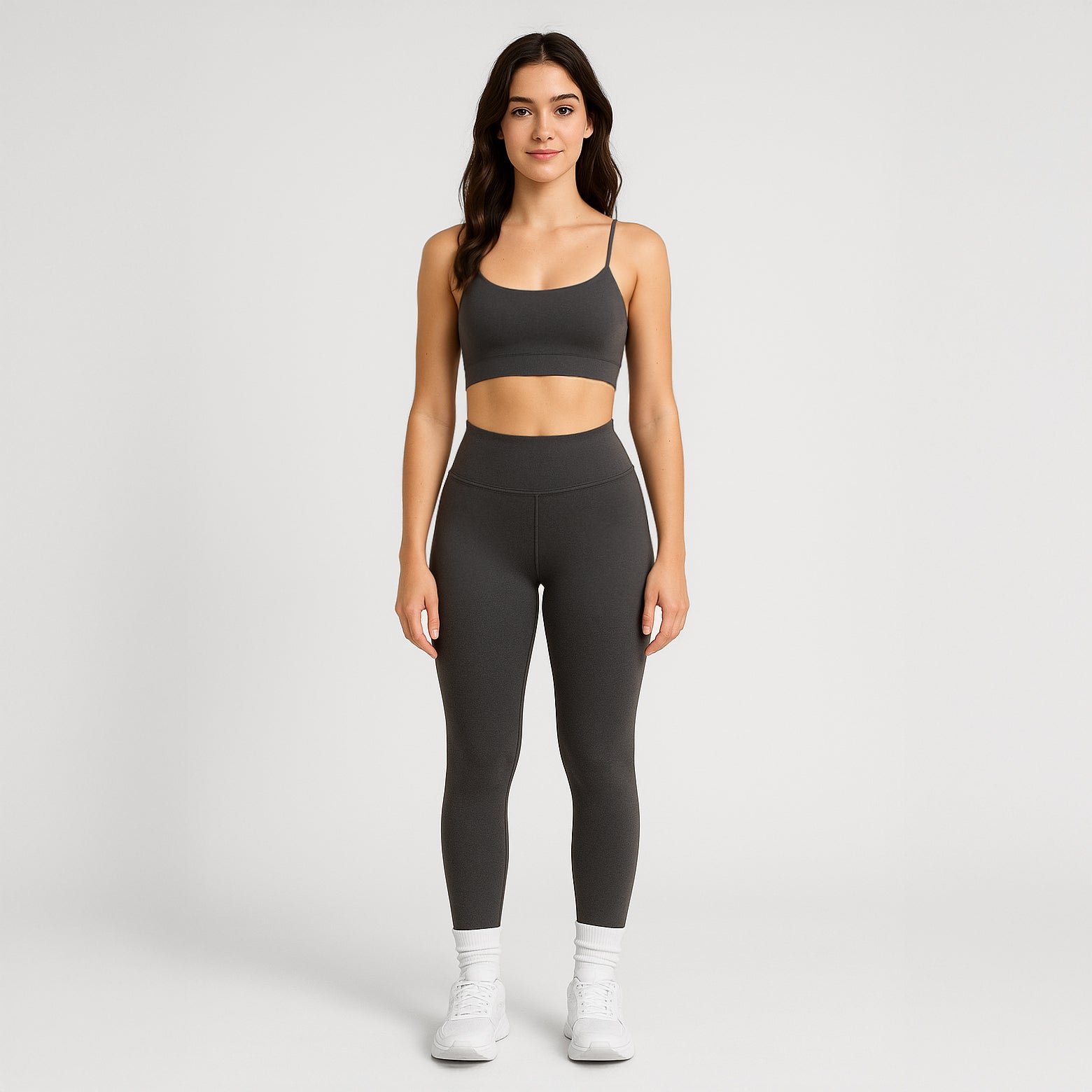 Women's high-rise athletic leggings in buttery-soft fabric with a hidden waistband pocket — view 5