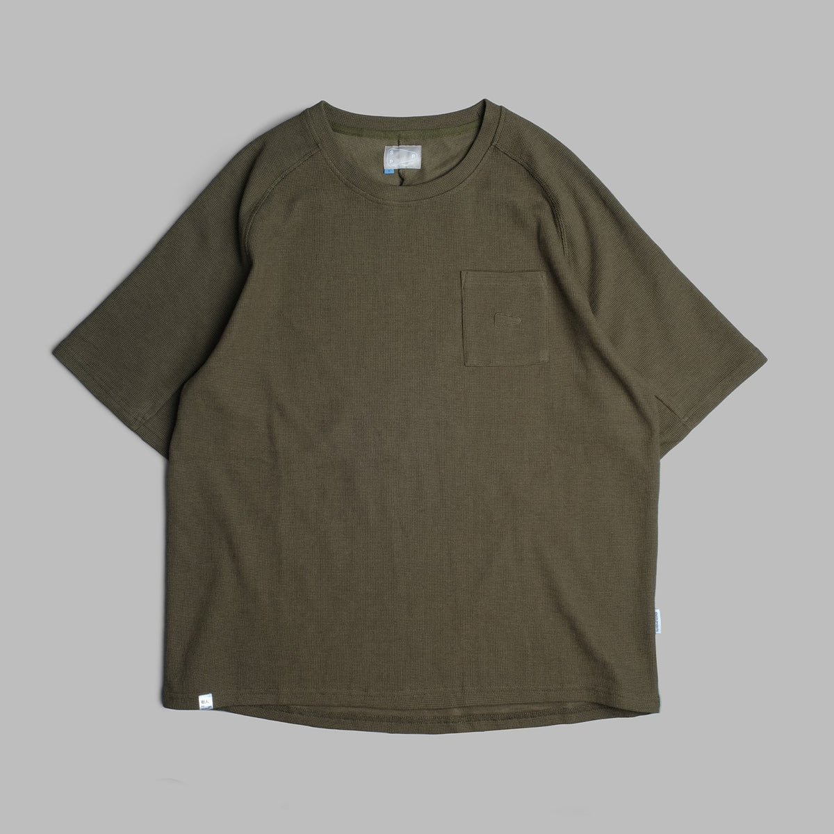 Waffle Tee / Cotton - Army Green-0