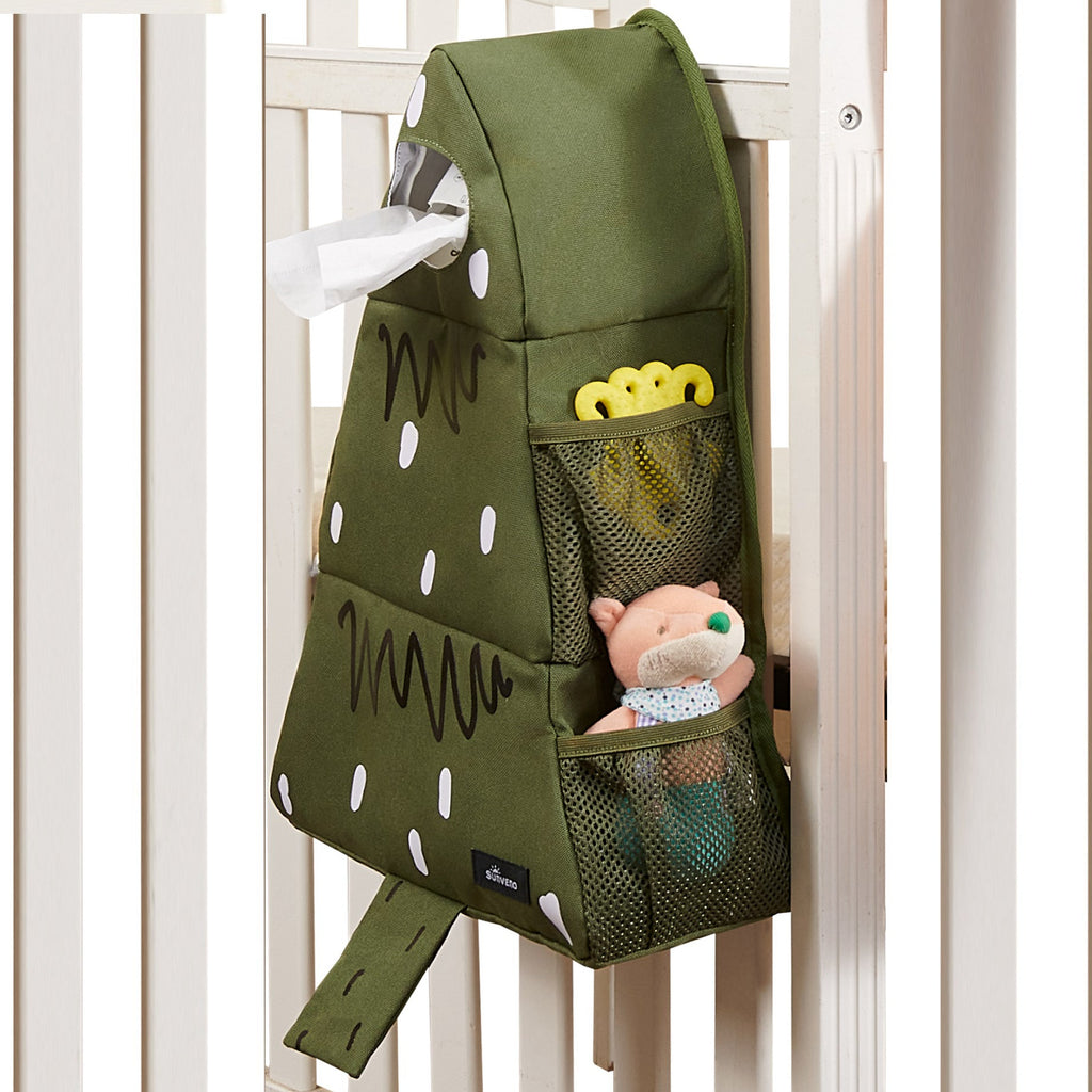Cozy buddy crib organizer hanging caddy with mesh pockets and sturdy clips for baby essentials. — view 4