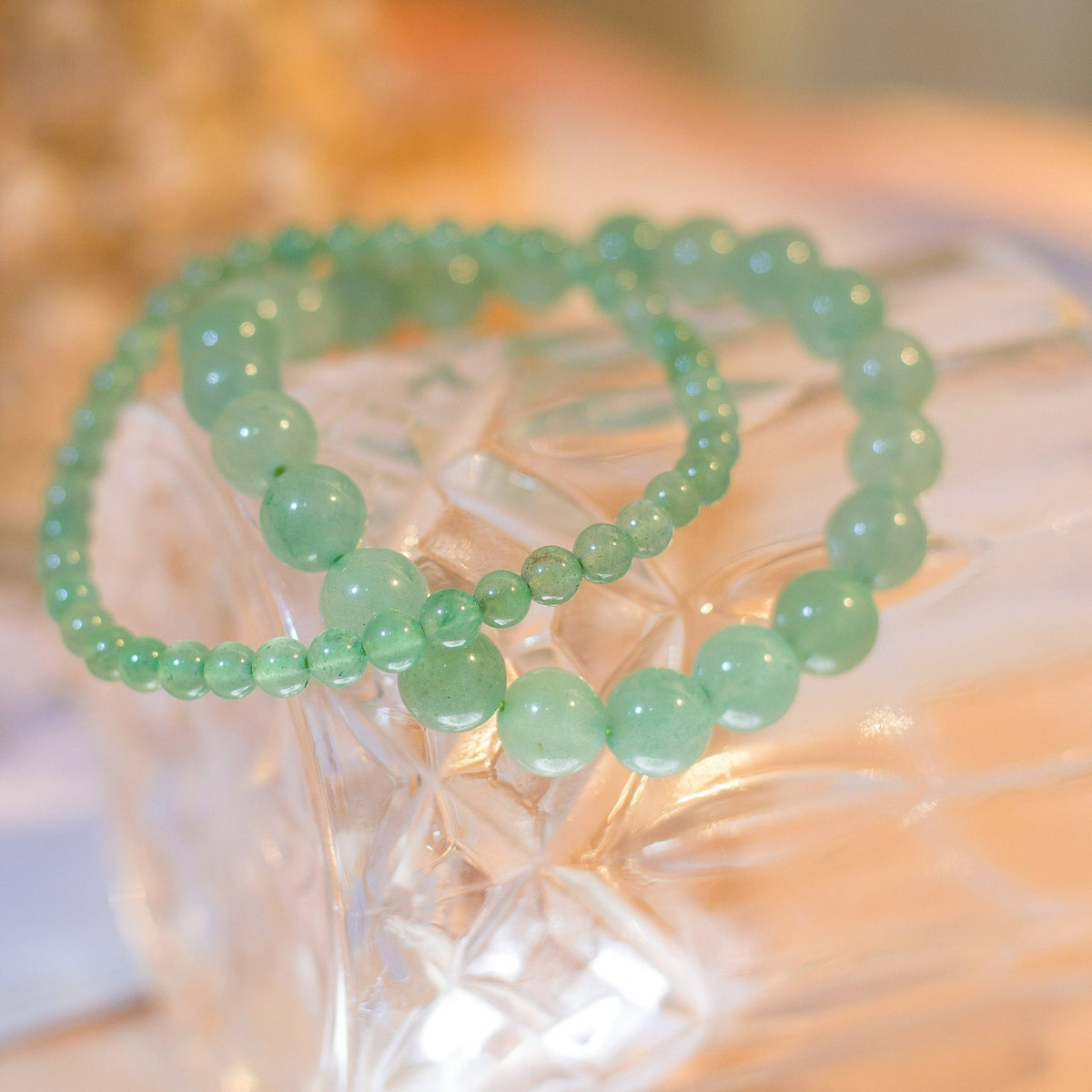 Aventurine Beaded Crystal Bracelet-0