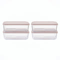 Container Culture 8-Piece Airtight Glass Food Storage Containers with Lids, 4 x 57.5oz - Berry Blush-0