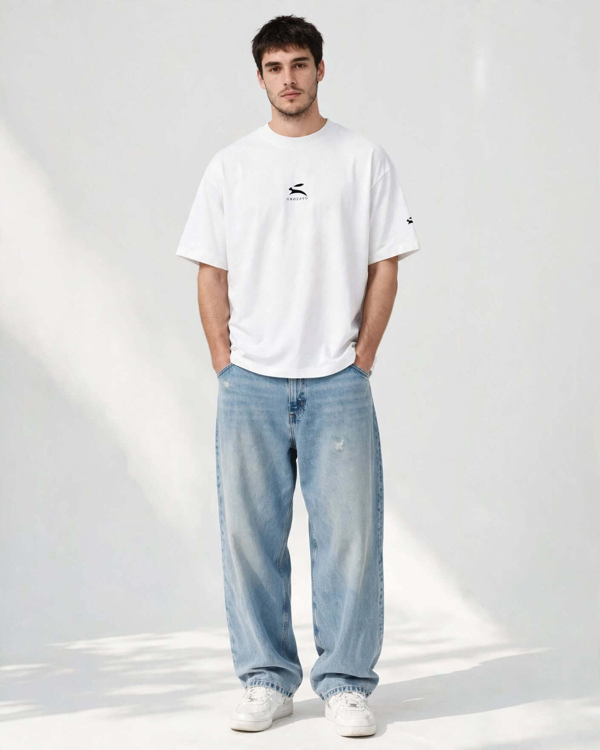 Men's Wide Collar Tee — 200 g/m²-1