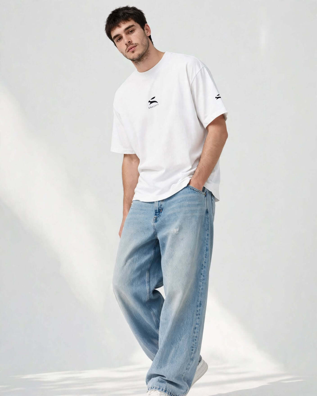 Men's Wide Collar Tee — 200 g/m²-2