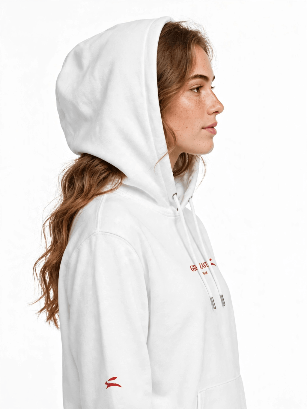 Pure Cotton Hoodie — Metal Eyelets-4