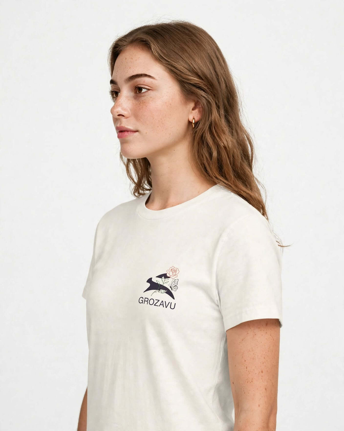 Straight-Cut Tee — Natural & White-4
