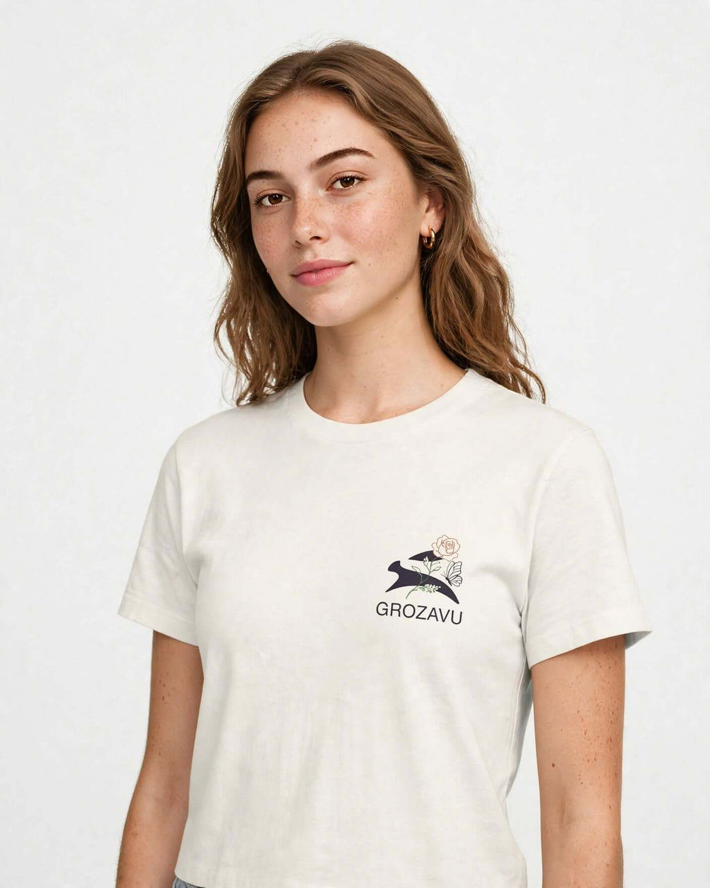 Straight-Cut Tee — Natural & White-3