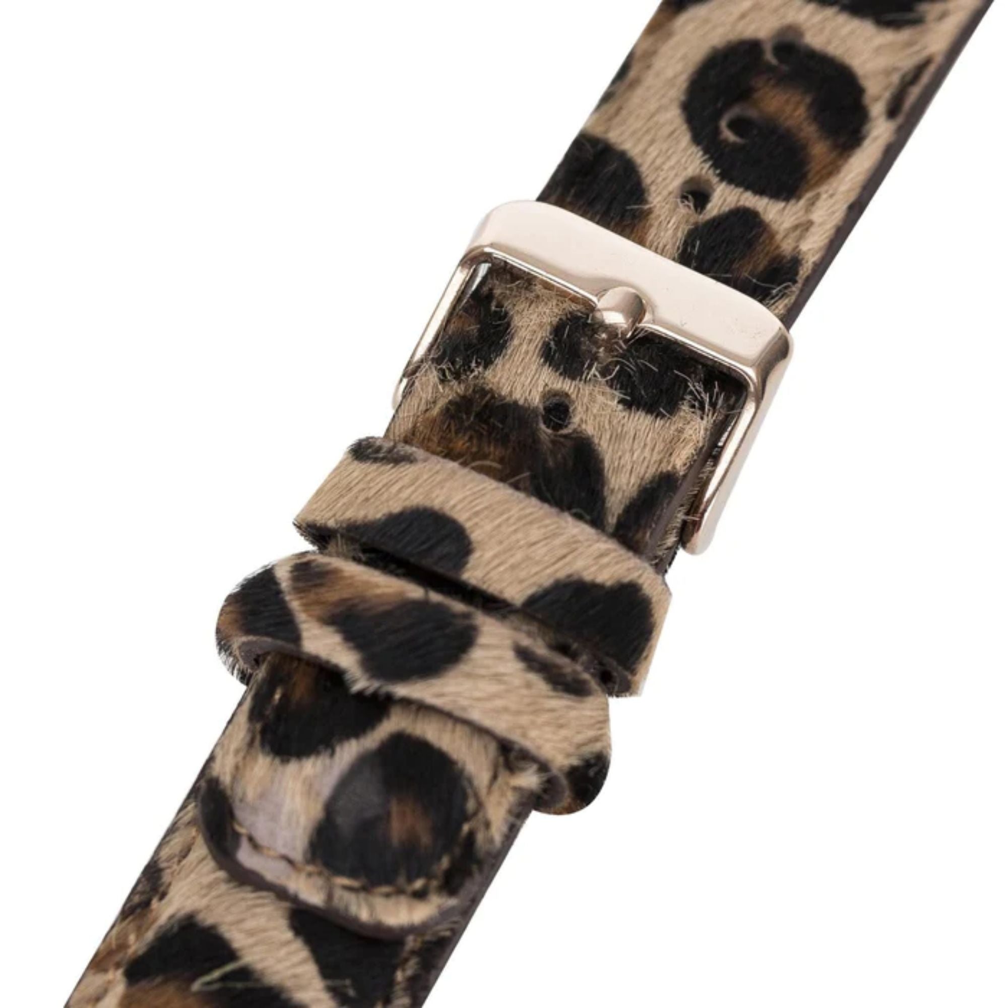 Guernsey leather Apple Watch band in a premium finish attached to a modern smartwatch case — view 5