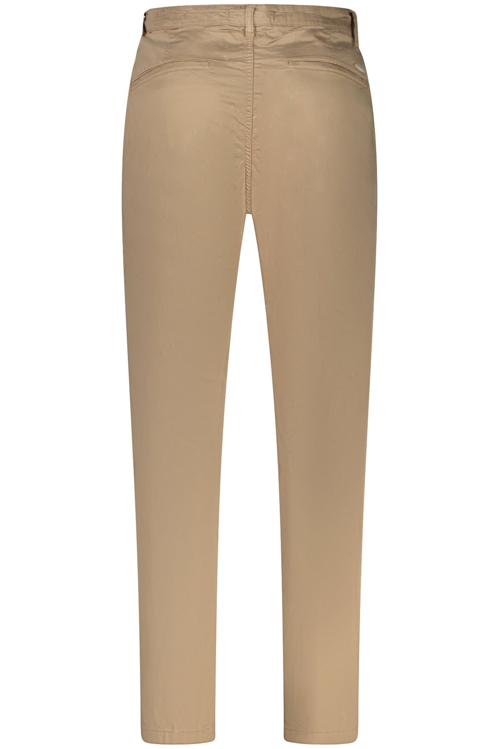 Men's brown tapered fit trousers in stretch cotton blend with four pockets and designer logo — view 2