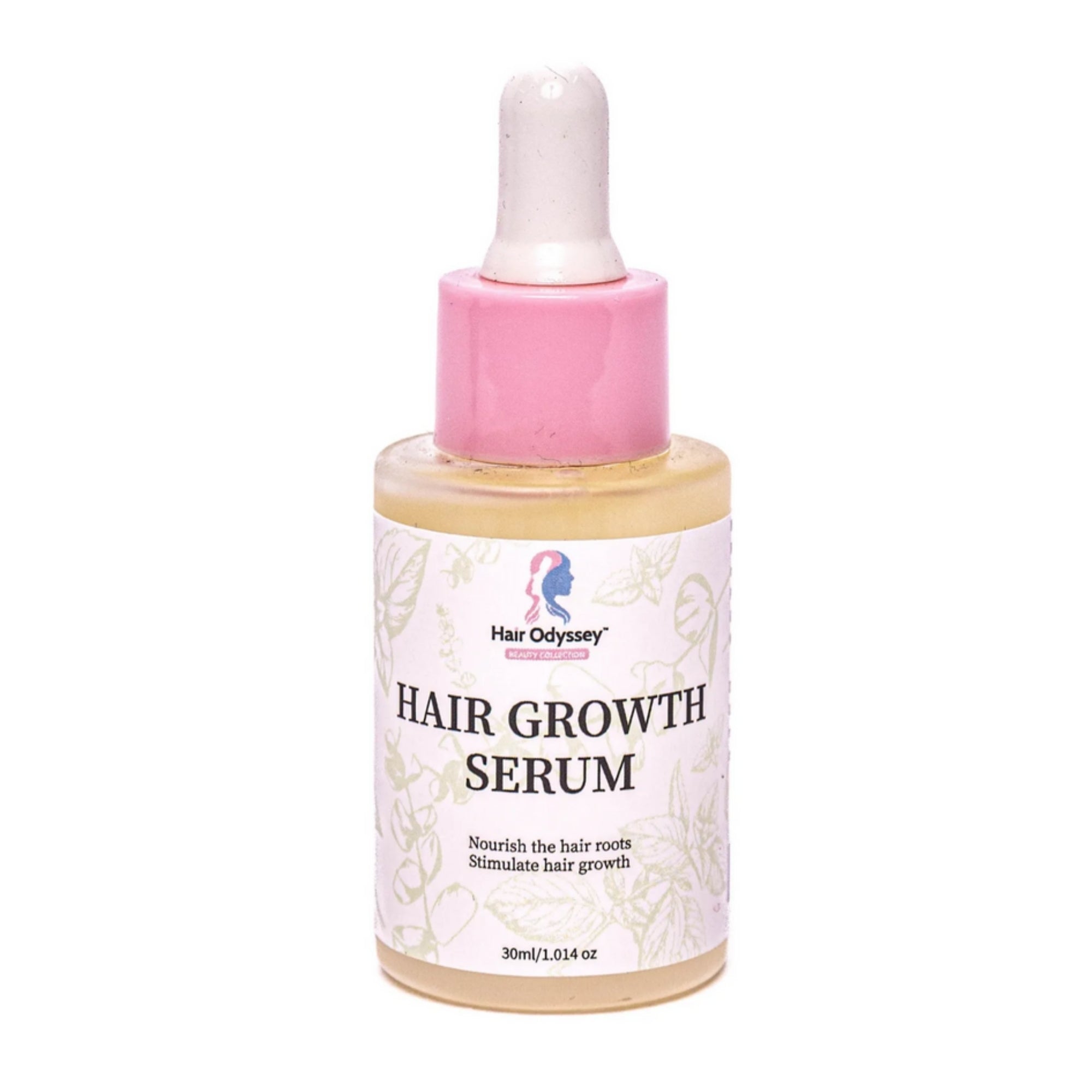 Natural hair growth serum bottle with botanical oil blend for scalp and healthy hair roots — view 2