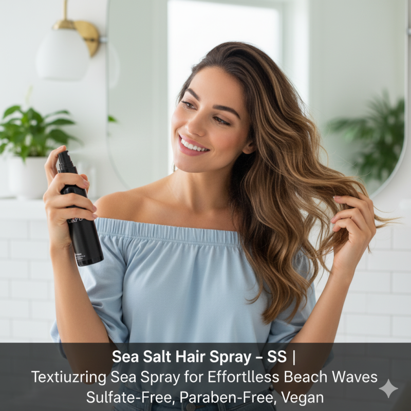 Texturizing sea salt hair spray bottle for effortless beach waves and instant hair volume — view 2