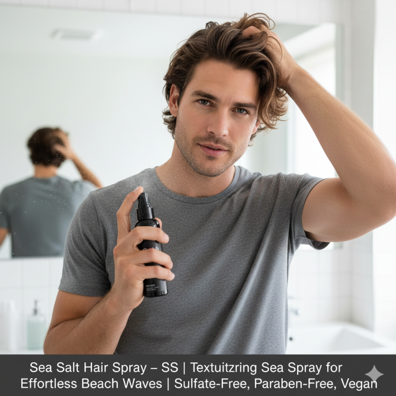 Texturizing sea salt hair spray bottle for effortless beach waves and instant hair volume — view 3