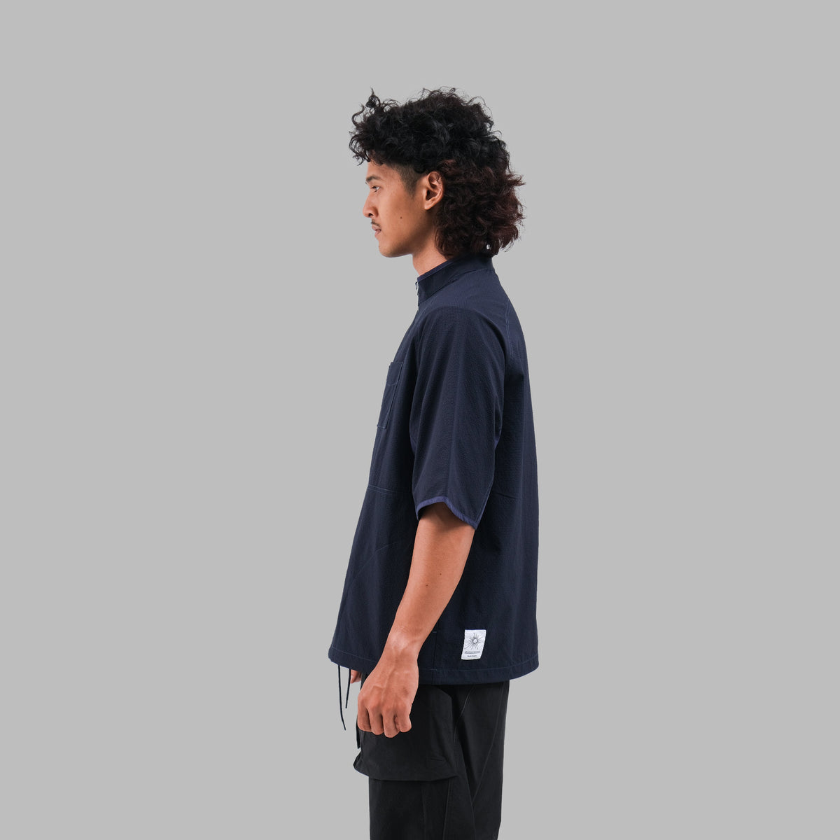 Pullover Halfzip / Sorona® Agile - Navy-4